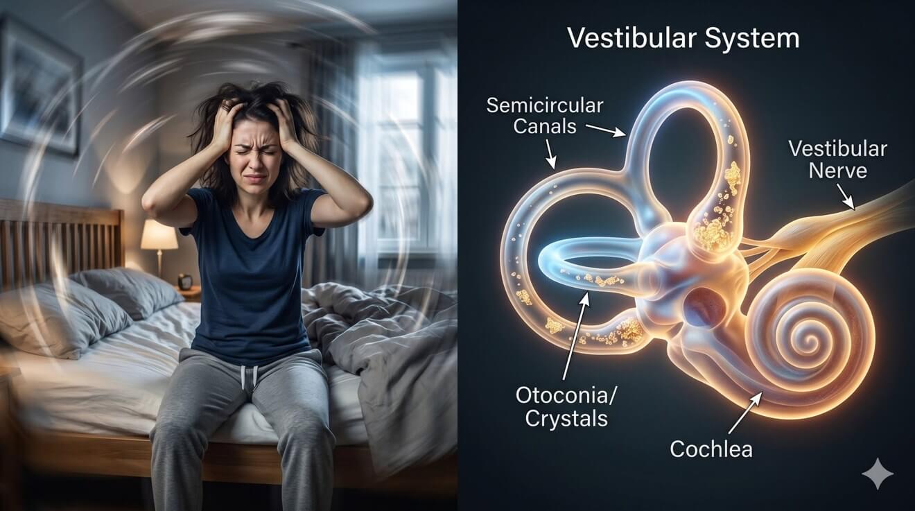 סחרחורת בתנוחה (BPPV): הטיפול הוא תנועות ראש, לא כדורים
