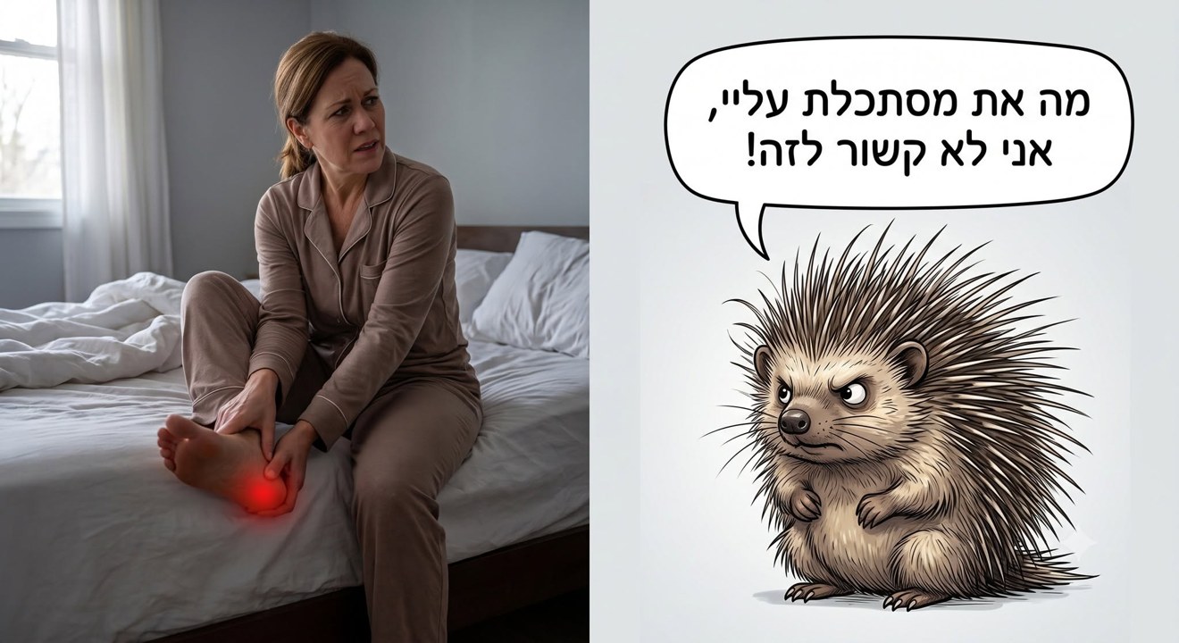כאב בעקב בבוקר: הדורבן כנראה לא האשם